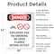 Signmission Explosive Gas No Smoking Danger Sign, Aluminum, 18in W x 24in L, 2PK OS-2PACK-DS-A-1824-V-1209 - alternate 2